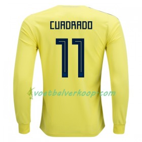 Colombia Cuadrado 11 Thuisshirt WK voetbal 2018 Lange Mouw